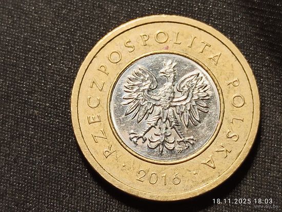 Польша 2 злотых 2016