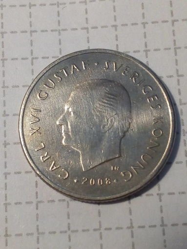 1 крона Швеция 2008 год