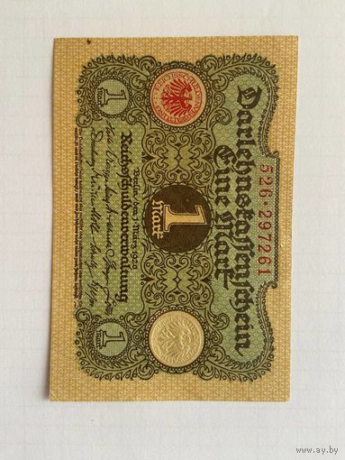1 марка 1920г. Германия.