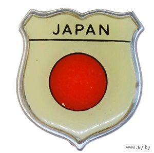 Значек-щит с изображением флага Японии