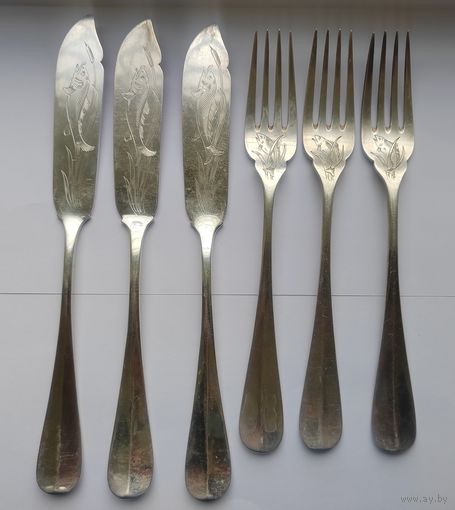 Столовые приборы для рыбы, производства фирмы - Berndorf Arthur Krupp