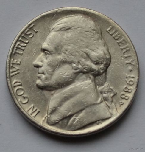 США, 5 центов 1988 г. Р