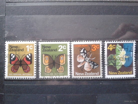Новая Зеландия 1970 Бабочки