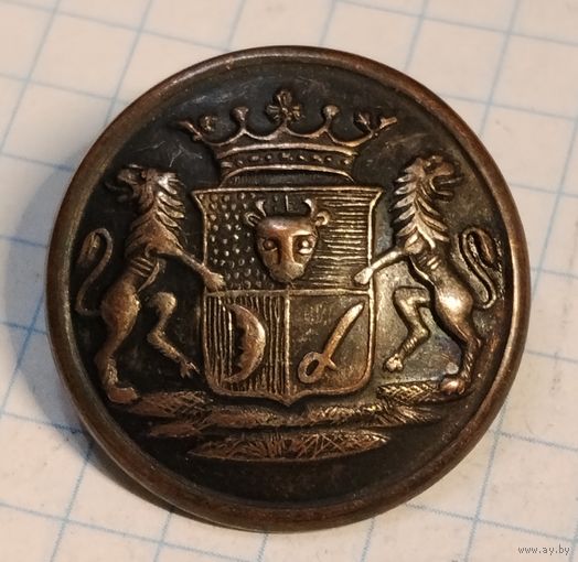 Пуговица Ливрейная. Герб дворянского рода - Времевых.