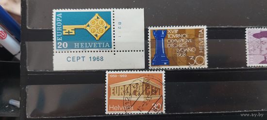 РАСПРОДАЖА ШВЕЙЦАРИЯ 1968г. Гаш.
