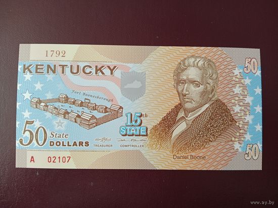 Штат Кентукки 50 долларов UNC