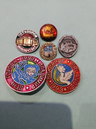 Значки 6 шт.