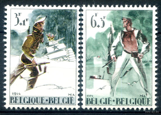 Бельгия - 1964г. - события Второй Мировой войны - 2 марки - полная серия, MH [Mi 1356-1357]. #2-Be-48-B-1