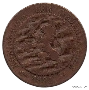 КОРОЛЕВСТВО НИДЕРЛАНДЫ 2 1/2 ЦЕНТА 1881.
