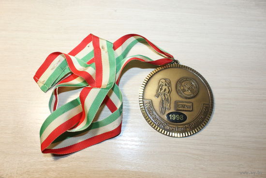 Спортивная медаль, велоспорт, 1998 год, Германия, тяжёлый металл.