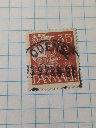 Марка Дания  1937