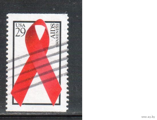 США-1993, (Мих.2426 Е) , гаш., СПИД, Медицина (одиночка),