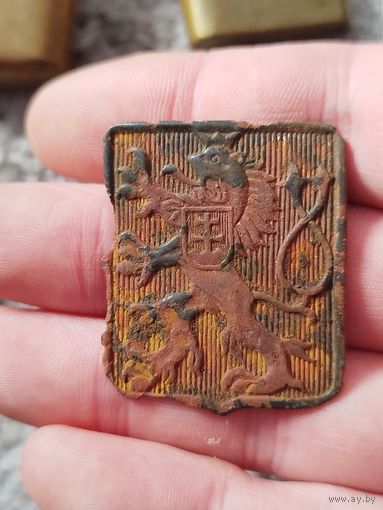 Старая кокарда или накладка на прягу,Чехословакия,с рубля