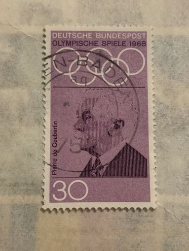 ФРГ 1968. Пьер де Кубертен