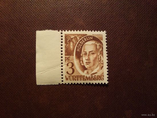 Германия .Французская зона оккупации 1947 г.Фридрих Гёльдерлин -немецкий поэт,философ и переводчик./9а/