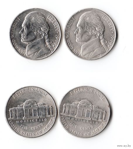 США 5 центов 1999 (P) года