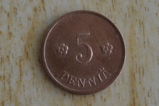 Финляндия 5 пенни 1932 с 1 руб