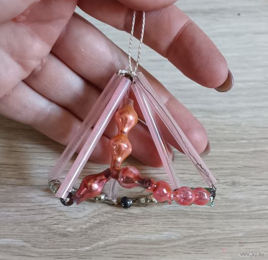 Елочные игрушки, стекло, стеклярус