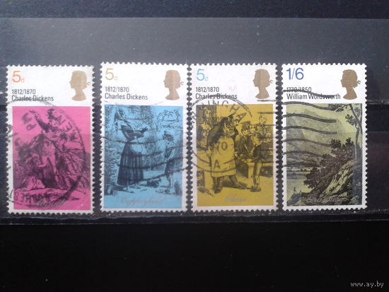 Англия 1970 Ч. Диккенс-100 лет со дня смерти, иллюстрации к романам /без первой марки/