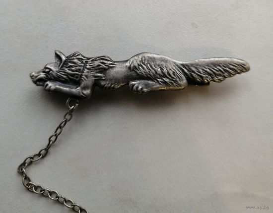 Зажим для галстука. Волк. Времен СССР. Клейма