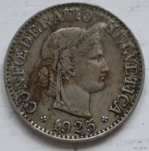 Швейцария 10 раппенов 1925 год