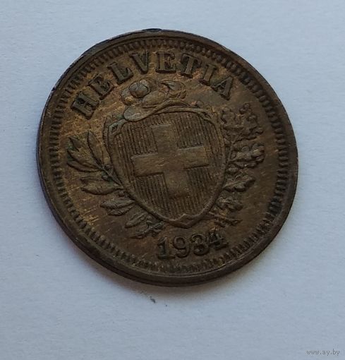 Швейцария 1 раппен, 1934 7-5-4