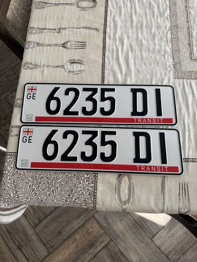 Номера автомобильные Грузии (транзит)