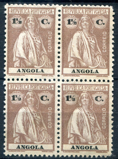 Португальские колонии - Ангола - 1914/24г. - Церера, 1 1/2 с - 1 кварт - чистая, без клея. #4-W2-122-A-2
