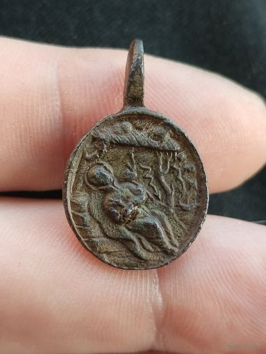 Медальон старинный Игнатий Лайола