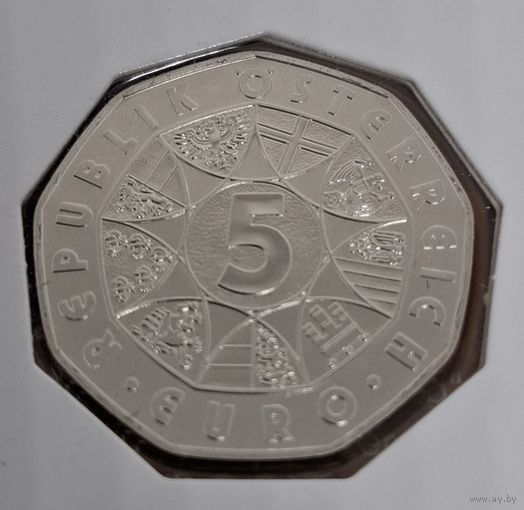 5 евро 2004 года Австрия  серебро Футбол