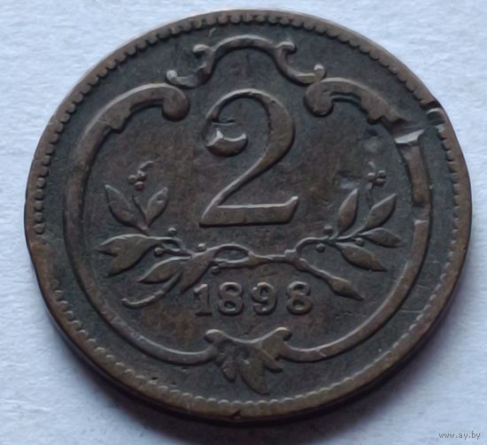 Австрия. 2 Геллера 1898 года.