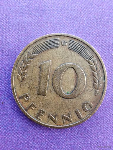 Германия ФРГ 10 пфеннигов 1950 G