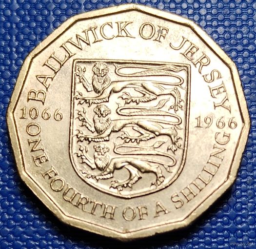 Джерси 1/4 шиллинга 1966 г. 900 лет биттве при Гастингсе.