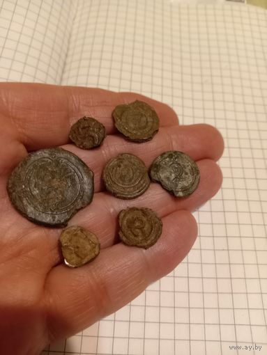 Пуговки ВА, олово