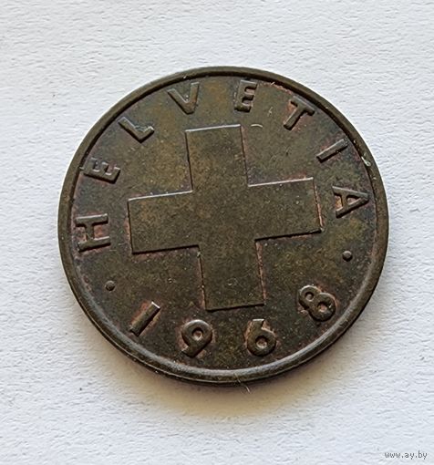 Швейцария 2 раппена, 1968