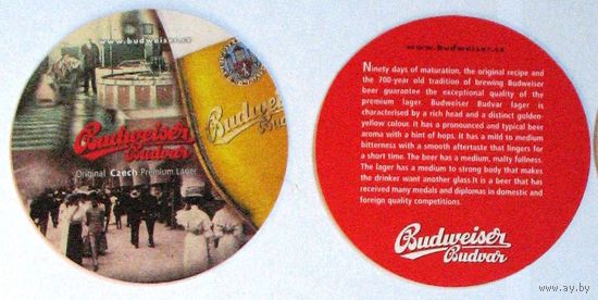 Подставка под пиво Budweiser (Чехия) No 2 вар.1