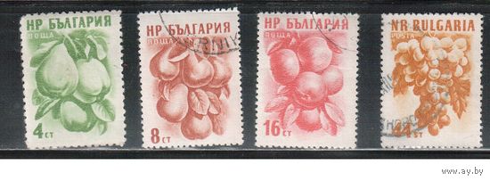 Болгария-1957, (Мих.1022-1025) , гаш.  ,  Фрукты (полная серия)(1)