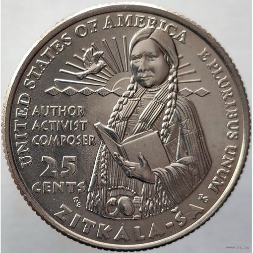 США 25 центов, 2024 P Зиткала-Ша UNC