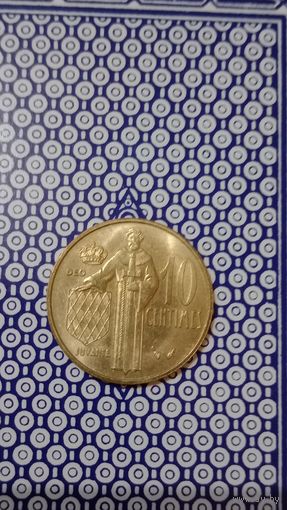 Монако 10 сентимос 1975