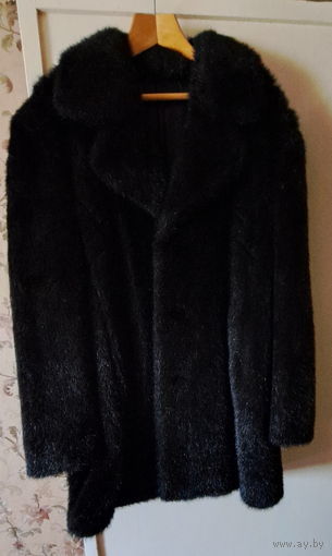 Полушубок мужской черный, новый, р.52 (р.176-104-94)