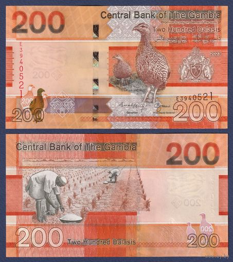 Гамбия, 200 даласи 2023 г., P-W42, UNC