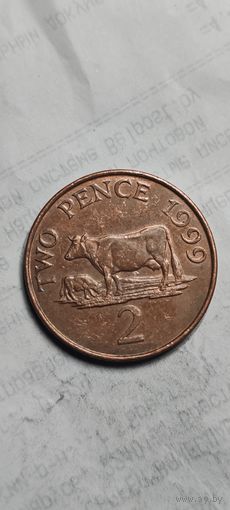 Гернси 2 пенни 1999