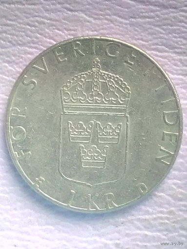 Швеция 1 крона 1989 г. Карл ХVI Густав. МД- Эскильстуна, Швеция.