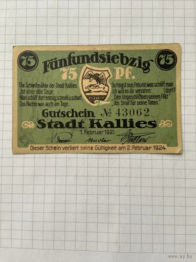 75 пфенигов (нотгельды) г. Германия.-2912