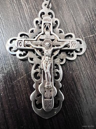 Крест большой серебро 925 проба с рубля