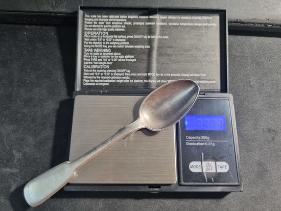 Ложка серебряная вес 33.78