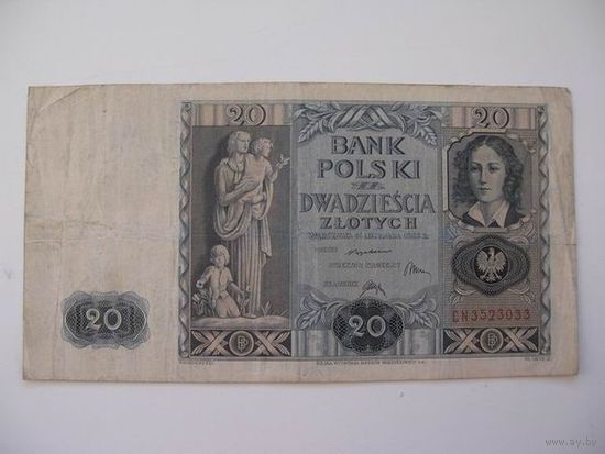 Польша  20 злотых   1936