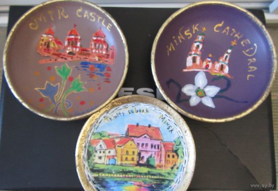 Декор Тарелки Рисунок Декупаж Ручная работа Hand made Беларусь Мирский замок Троицкое предместье сувениры подарки