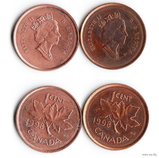 1 цент Канада 1998 года