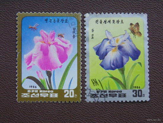 Корея 1986 г. Цветы.